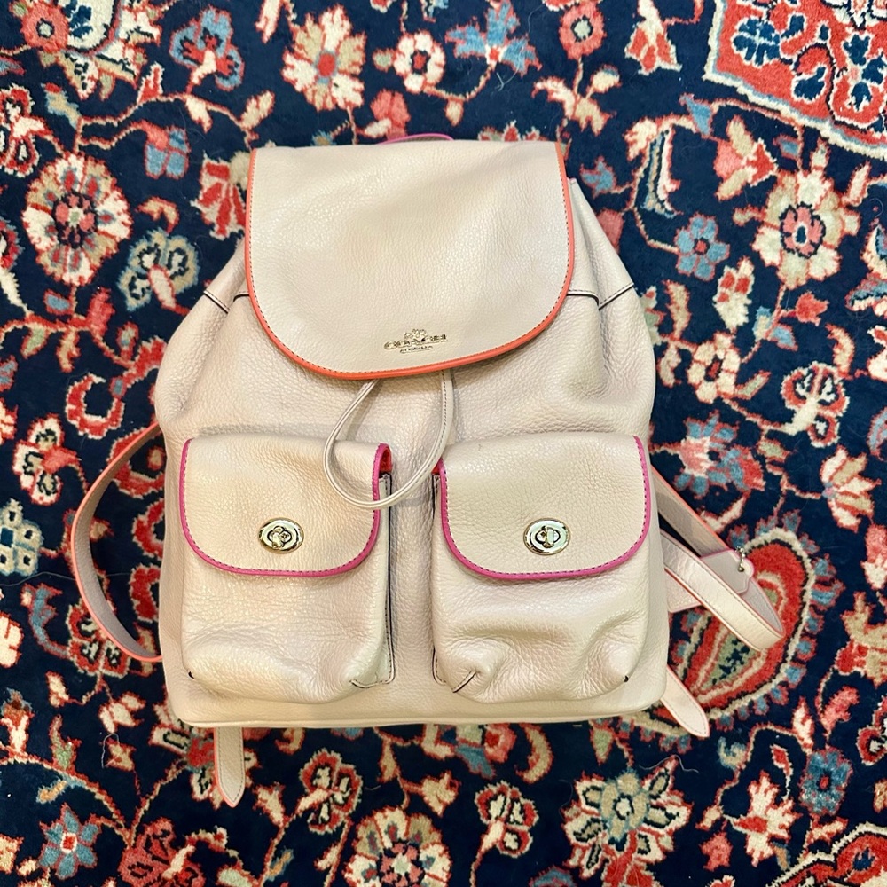 Coach Billie Backpack in Tan Leather- Brand New!